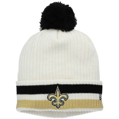 New Orleans Saints New Era Youth Retro Cuffed Knit Hat with Pom - White outlet
