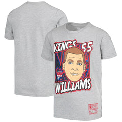 Jason Williams Sacramento Kings Youth Hardwood Classics King of the Court Player T-Shirt - Gray | Mitchell & Ness for sale