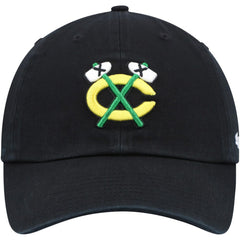 Chicago Blackhawks '47 Alternate Logo Clean Up Adjustable Hat Black