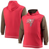Tampa Bay Buccaneers Big & Tall Block Party Pullover Hoodie - Red/Pewter online