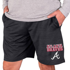 Atlanta Braves Concepts Sport Bullseye Knit Jam Shorts - Charcoal