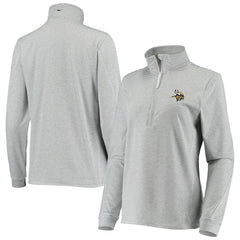 Minnesota Vikings Vineyard Vines Women's Sankaty Shep Half-Zip Pullover Top - Heather Gray outlet