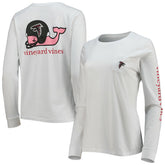 Atlanta Falcons Vineyard Vines Women's Helmet Long Sleeve T-Shirt - White on sale
