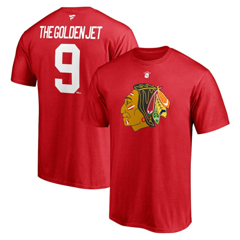 Bobby Hull Chicago Blackhawks Fanatics Authentic Stack Retired Player Nickname & Number T-Shirt Red