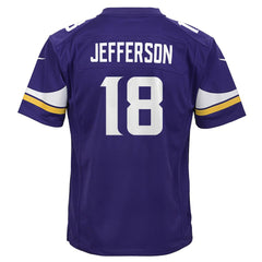 Justin Jefferson Minnesota Vikings Youth Game Jersey - Purple | Nike for sale