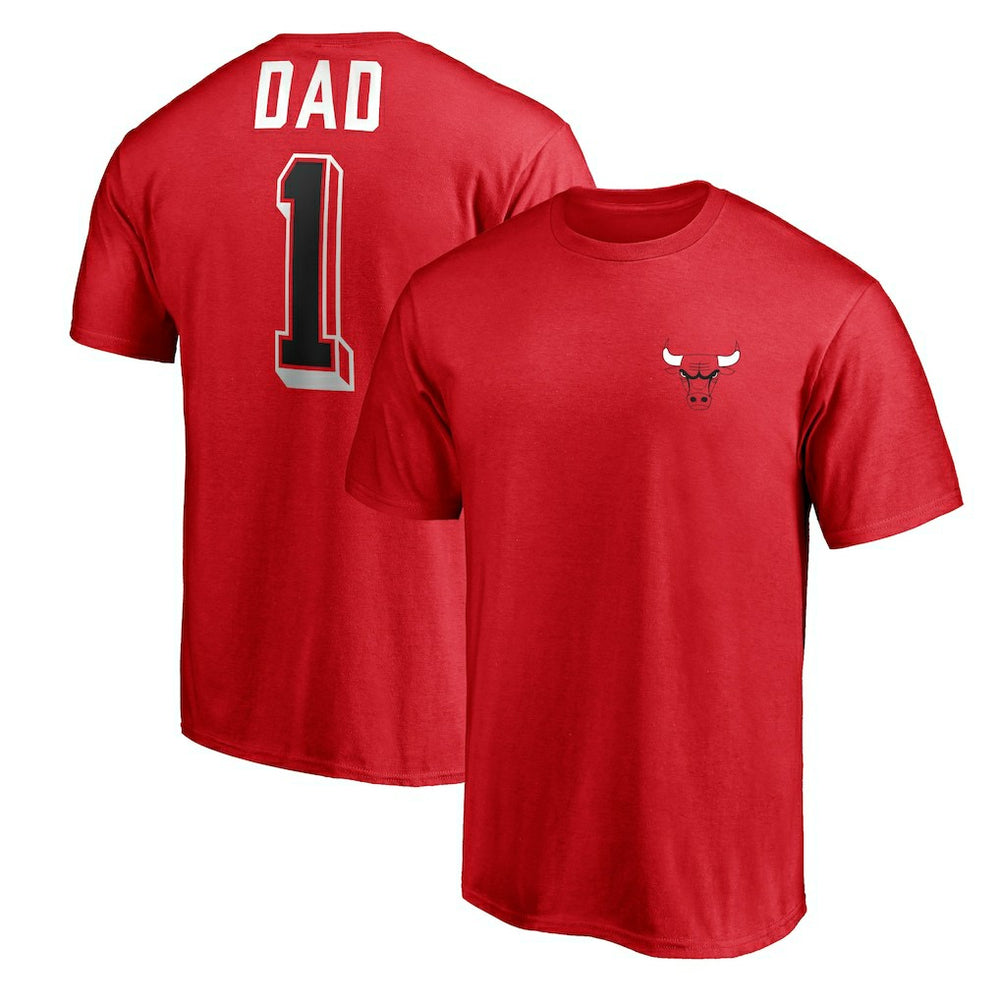 Chicago Bulls Number One Dad T-Shirt sale - Red cheap