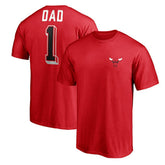 Chicago Bulls Number One Dad T-Shirt sale - Red cheap