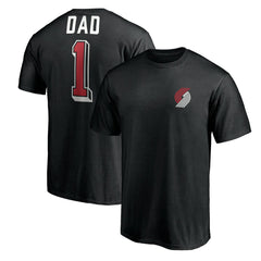 Portland Trail Blazers Number One Dad T-Shirt - Black for sale