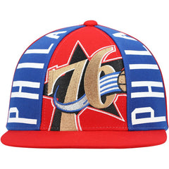 Philadelphia 76ers Hardwood Classics Big Face Callout Snapback Hat - Red | Mitchell & Ness sale