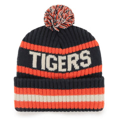 Detroit Tigers Bering Cuffed Knit Hat with Pom - Navy | 47 brand