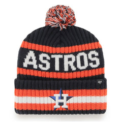 Houston Astros Bering Cuffed Knit Hat with Pom - Navy | 47 brand