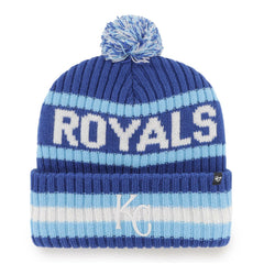 Kansas City Royals Bering Cuffed Knit Hat with Pom - Royal | 47 brand
