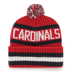 St. Louis Cardinals Bering Cuffed Knit Hat with Pom - Red | 47 brand