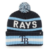 Tampa Bay Rays Bering Cuffed Knit Hat with Pom - Navy | 47 brand