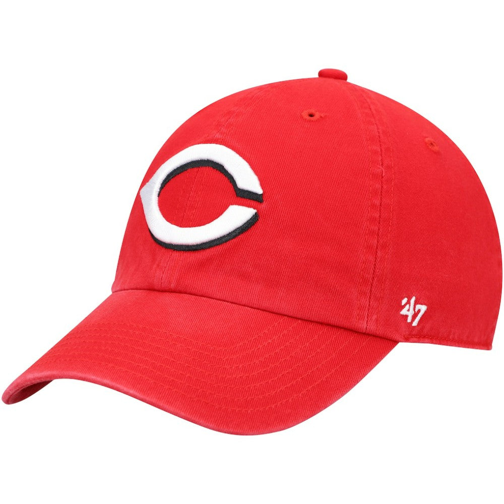 Cincinnati Reds Youth Team Logo Clean Up Adjustable Hat - Red | 47 brand