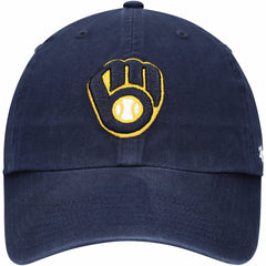 Milwaukee Brewers Youth Team Logo Clean Up Adjustable Hat - Navy | 47 brand