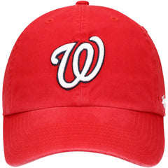 Washington Nationals Youth Team Logo Clean Up Adjustable Hat - Red | 47 brand