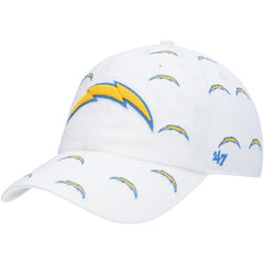 Los Angeles Chargers '47 Women's Team Confetti Clean Up Adjustable Hat - White cheap