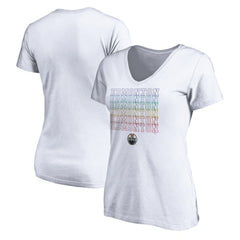 Edmonton Oilers Women's City Pride V-Neck T-Shirt White