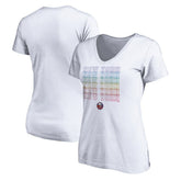 New York Islanders Women's City Pride V-Neck T-Shirt White