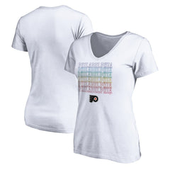 Philadelphia Flyers Women's City Pride V-Neck T-Shirt White