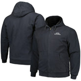 Seattle Seahawks Dunbrooke Big & Tall Dakota Canvas Hoodie Full-Zip Jacket - Charcoal outlet