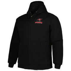Tampa Bay Buccaneers Dunbrooke Big & Tall Dakota Canvas Hoodie Full-Zip Jacket - Black for sale