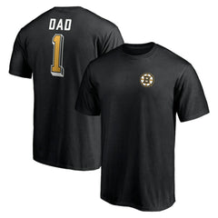 Boston Bruins Number One Dad Logo T-Shirt Black