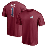 Colorado Avalanche Number One Dad Logo T-Shirt Garnet