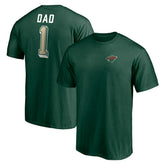 Minnesota Wild Number One Dad Logo T-Shirt Green