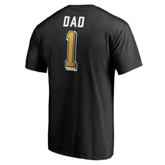 Pittsburgh Penguins Number One Dad Logo T-Shirt Black