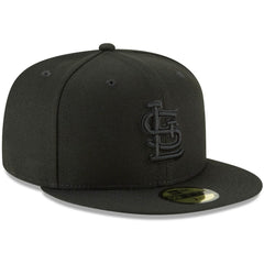 St. Louis Cardinals Black on Black 59FIFTY Fitted Hat - Black | New Era