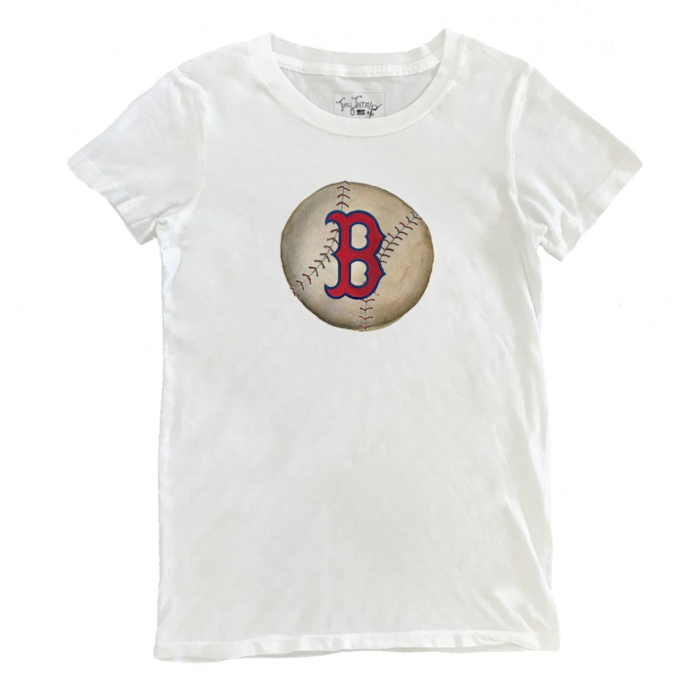 Boston Red Sox Tiny Turnip Women's Stitched Baseball T-Shirt - White