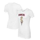 Arizona Diamondbacks Tiny Turnip Women's Triple Scoop T-Shirt - White