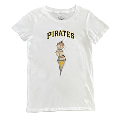 Pittsburgh Pirates Tiny Turnip Women's Triple Scoop T-Shirt - White