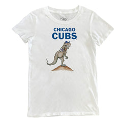 Chicago Cubs Tiny Turnip Women's TT Rex T-Shirt - White