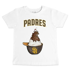 San Diego Padres Tiny Turnip Youth Sundae Helmet T-Shirt - White