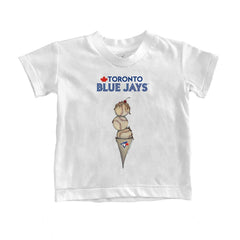 Toronto Blue Jays Tiny Turnip Youth Triple Scoop T-Shirt - White