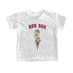 Boston Red Sox Tiny Turnip Youth Triple Scoop T-Shirt - White