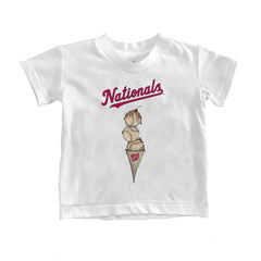 Washington Nationals Tiny Turnip Youth Triple Scoop T-Shirt - White
