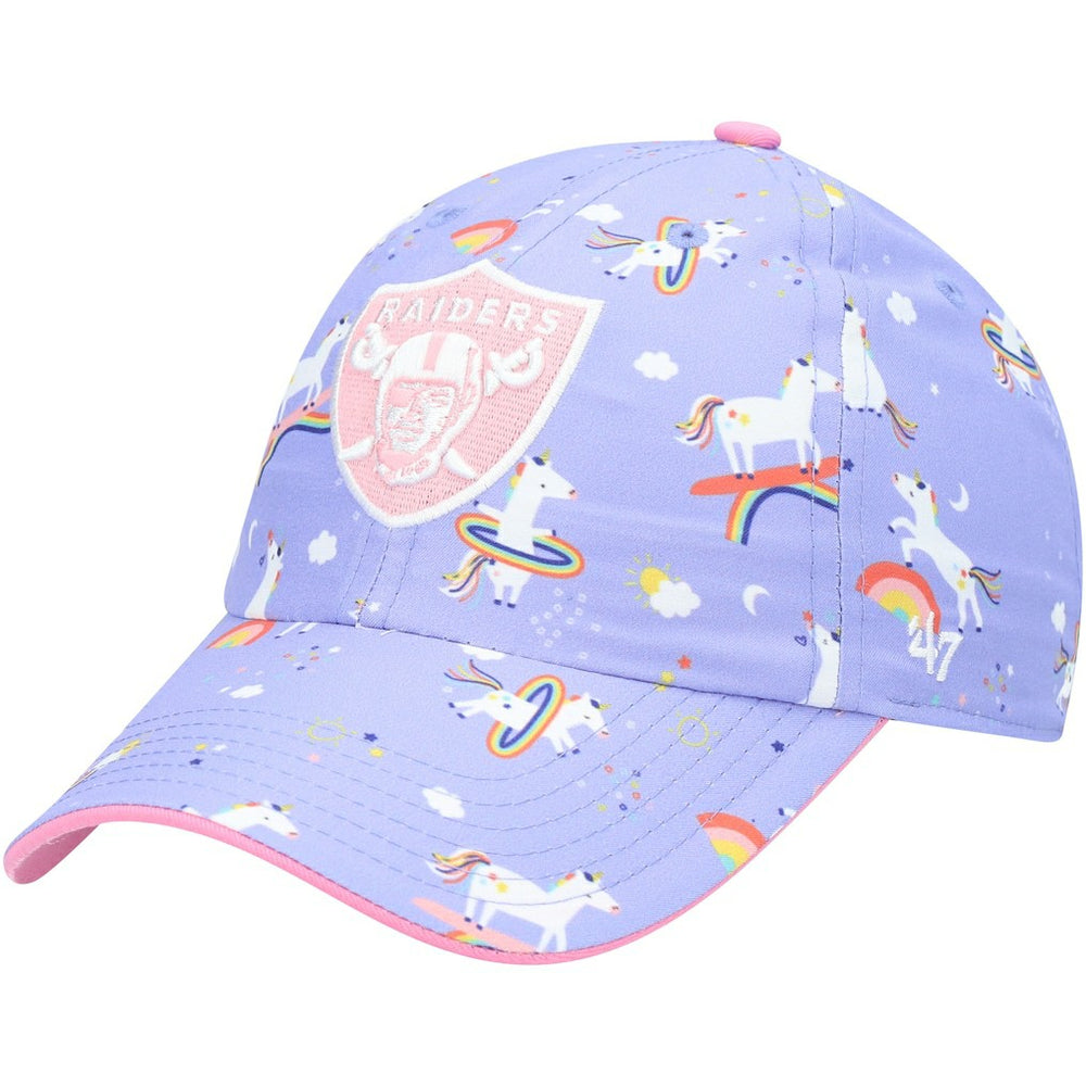 Las Vegas Raiders '47 Girls Preschool Unicorn Clean Up Adjustable Hat - Purple online