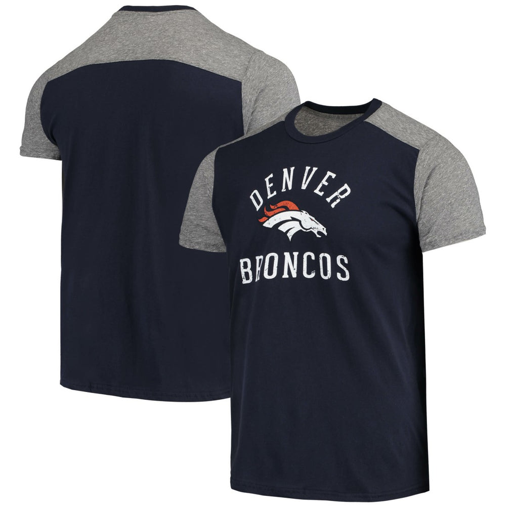Denver Broncos Majestic Threads Field Goal Slub T-Shirt - Navy/Gray discount