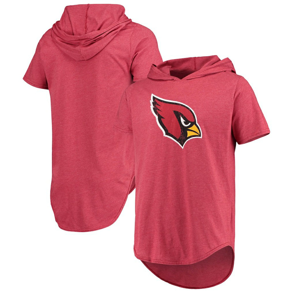 Arizona Cardinals Majestic Threads Primary Logo Tri-Blend Hoodie T-Shirt - Cardinal online