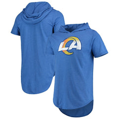 Los Angeles Rams Majestic Threads Primary Logo Tri-Blend Hoodie T-Shirt - Royal discount