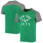 New York Jets Majestic Threads Gridiron Classics Field Goal Slub T-Shirt - Kelly Green/Heathered Gray online