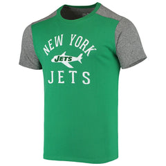 New York Jets Majestic Threads Gridiron Classics Field Goal Slub T-Shirt - Kelly Green/Heathered Gray online