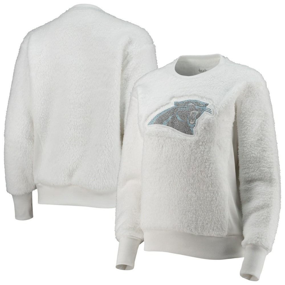 Carolina Panthers Touch Women's Milestone Tracker Pullover Sweatshirt - White discount