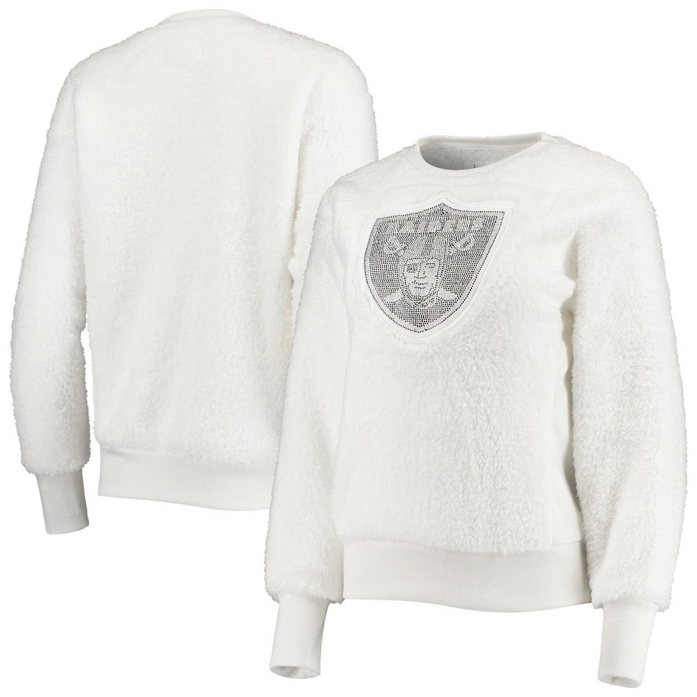 Las Vegas Raiders Touch Women's Milestone Tracker Pullover Sweatshirt - White cheap