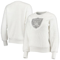 Las Vegas Raiders Touch Women's Milestone Tracker Pullover Sweatshirt - White cheap