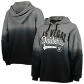 Las Vegas Raiders Touch Women's Superstar Dip-Dye Pullover Hoodie - Heathered Gray/Black online